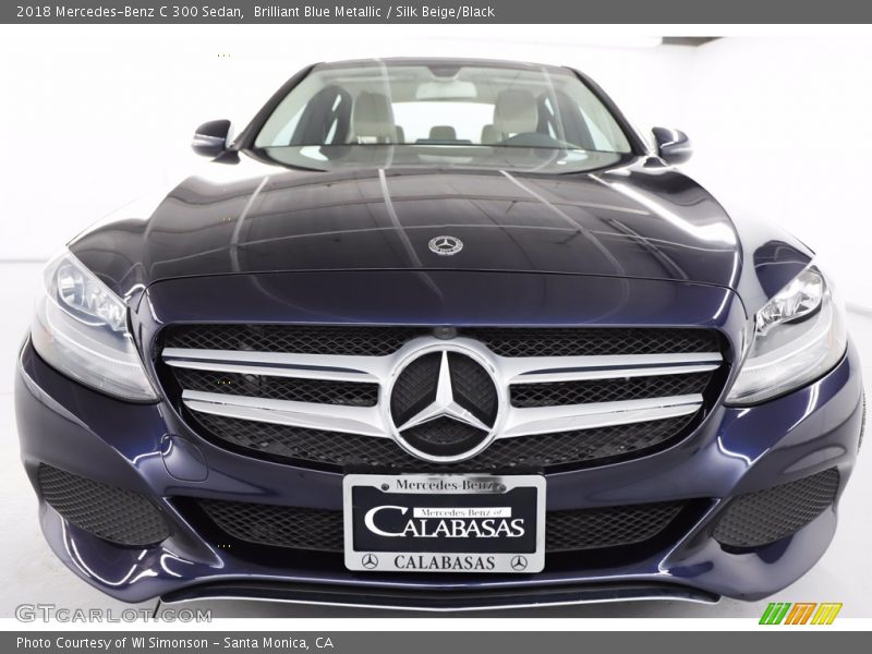 Brilliant Blue Metallic / Silk Beige/Black 2018 Mercedes-Benz C 300 Sedan