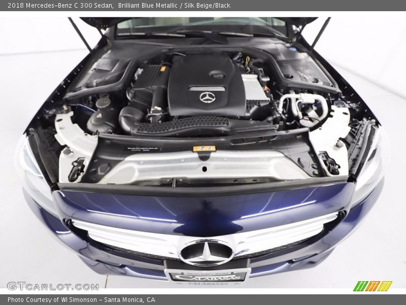 Brilliant Blue Metallic / Silk Beige/Black 2018 Mercedes-Benz C 300 Sedan