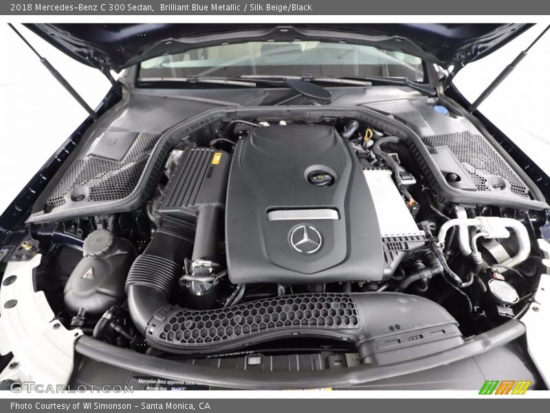 Brilliant Blue Metallic / Silk Beige/Black 2018 Mercedes-Benz C 300 Sedan