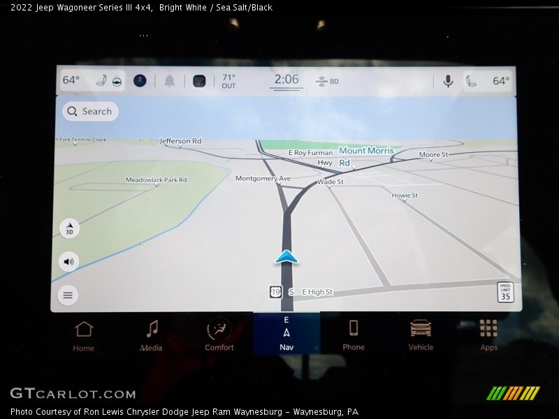 Navigation of 2022 Wagoneer Series III 4x4