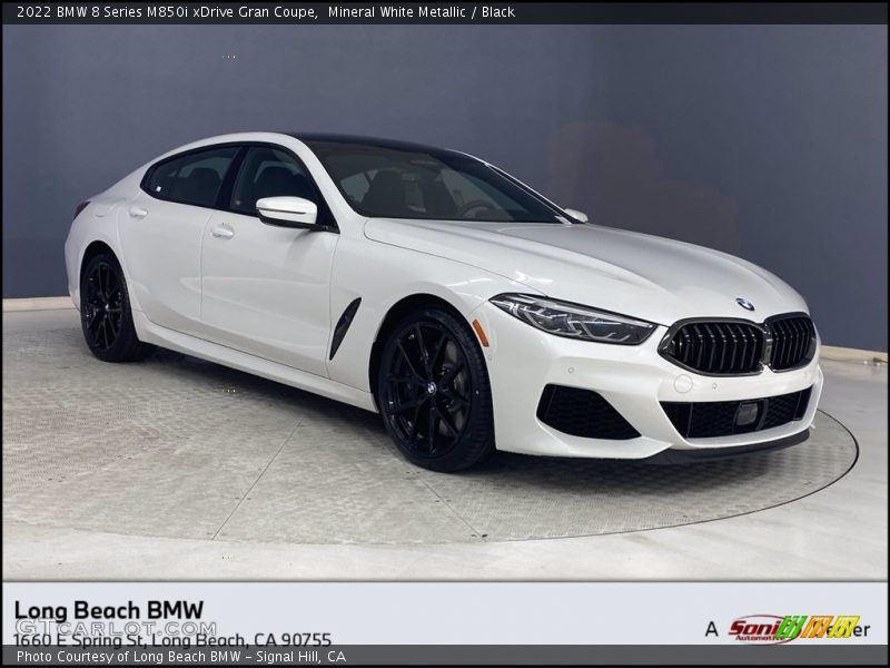 Mineral White Metallic / Black 2022 BMW 8 Series M850i xDrive Gran Coupe