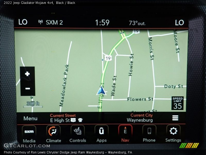 Navigation of 2022 Gladiator Mojave 4x4