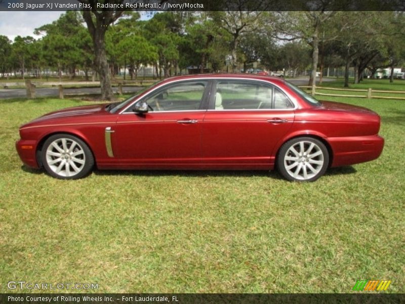 Radiance Red Metallic / Ivory/Mocha 2008 Jaguar XJ Vanden Plas