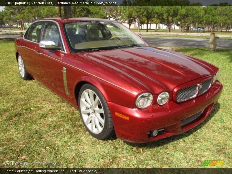 Radiance Red Metallic / Ivory/Mocha 2008 Jaguar XJ Vanden Plas