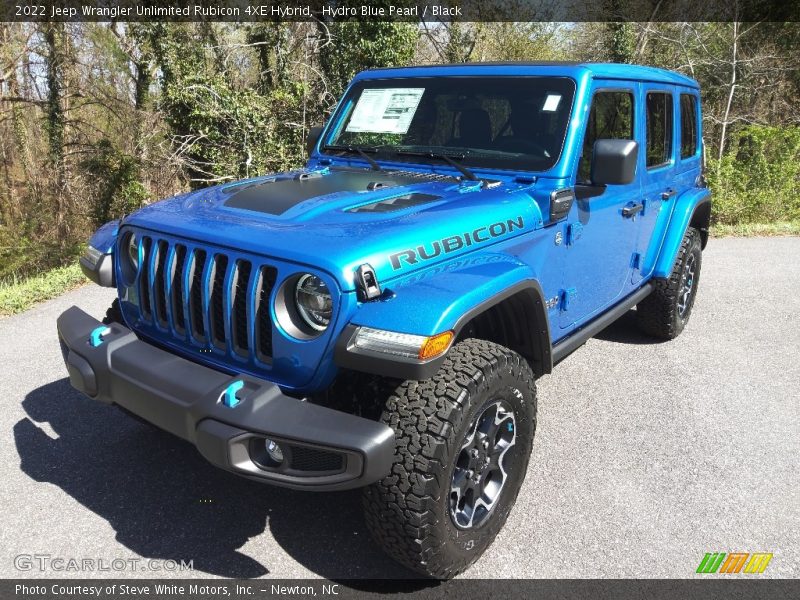 Hydro Blue Pearl / Black 2022 Jeep Wrangler Unlimited Rubicon 4XE Hybrid