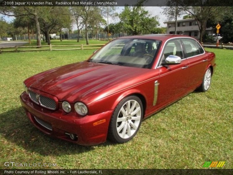 Radiance Red Metallic / Ivory/Mocha 2008 Jaguar XJ Vanden Plas