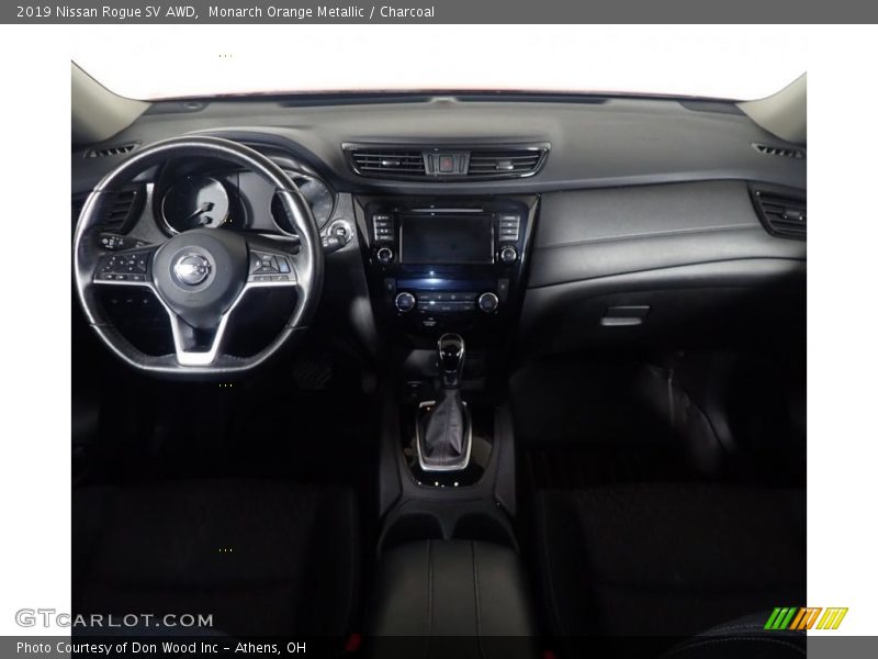 Monarch Orange Metallic / Charcoal 2019 Nissan Rogue SV AWD