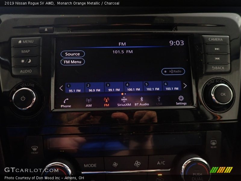 Monarch Orange Metallic / Charcoal 2019 Nissan Rogue SV AWD