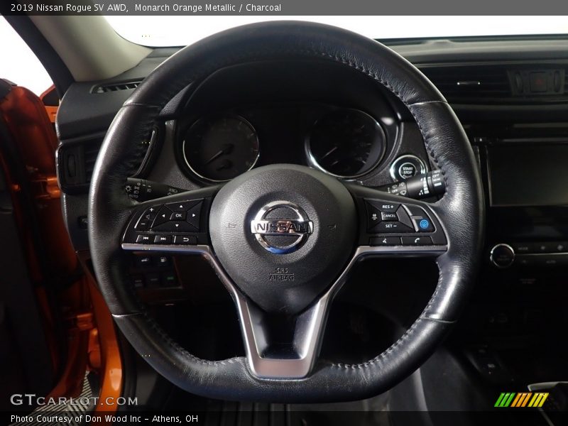 Monarch Orange Metallic / Charcoal 2019 Nissan Rogue SV AWD