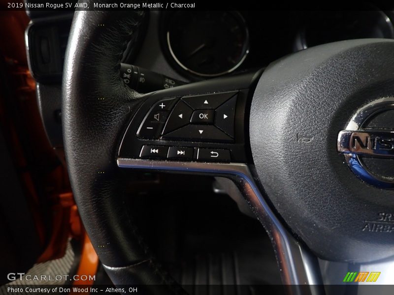 Monarch Orange Metallic / Charcoal 2019 Nissan Rogue SV AWD