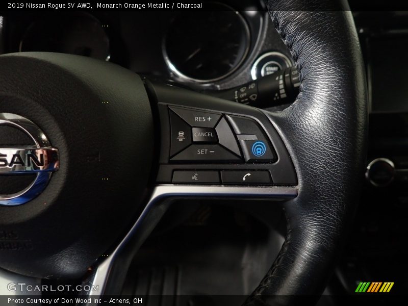 Monarch Orange Metallic / Charcoal 2019 Nissan Rogue SV AWD