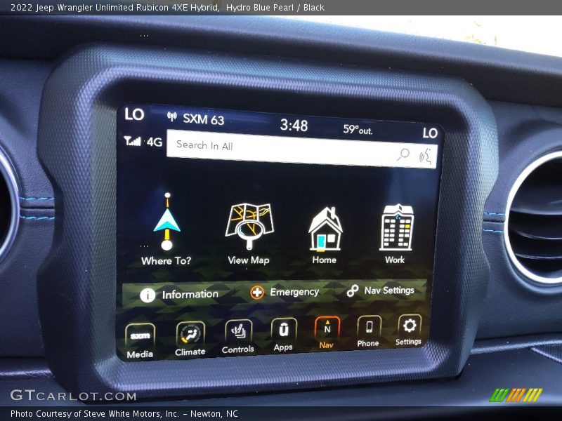 Controls of 2022 Wrangler Unlimited Rubicon 4XE Hybrid