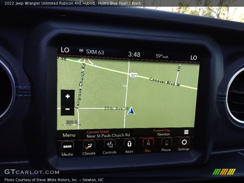 Navigation of 2022 Wrangler Unlimited Rubicon 4XE Hybrid