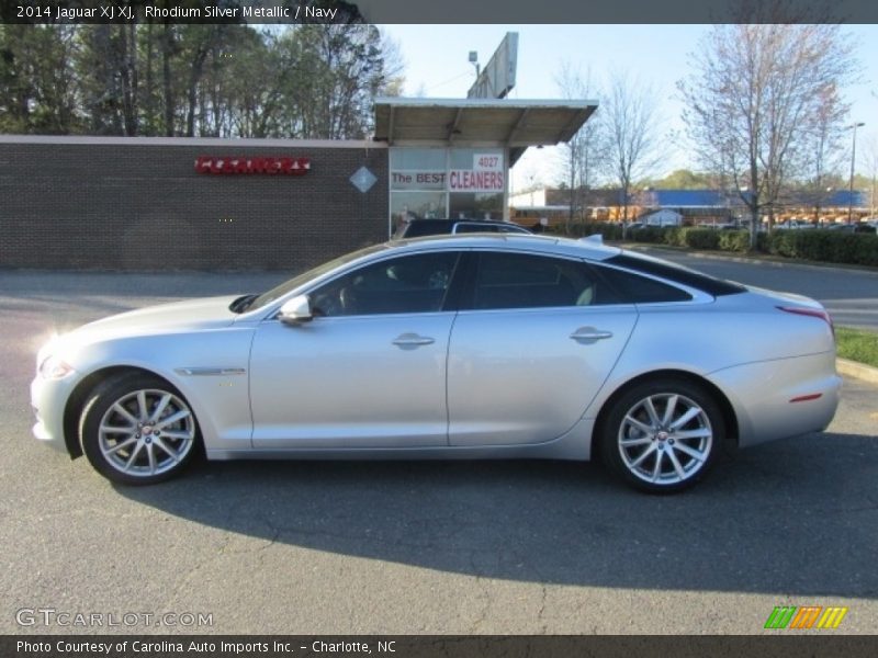 Rhodium Silver Metallic / Navy 2014 Jaguar XJ XJ