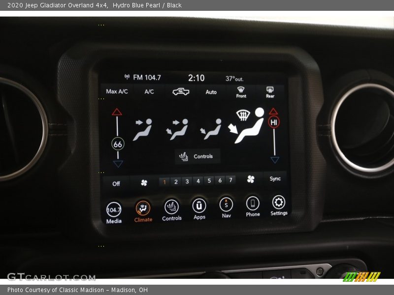 Hydro Blue Pearl / Black 2020 Jeep Gladiator Overland 4x4