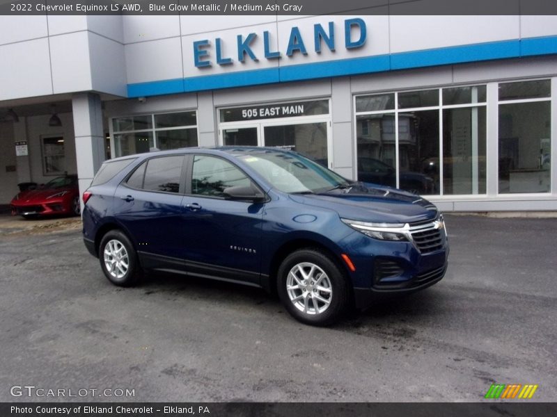 Blue Glow Metallic / Medium Ash Gray 2022 Chevrolet Equinox LS AWD