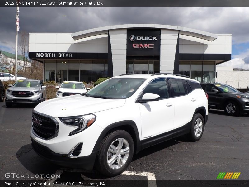 Summit White / Jet Black 2019 GMC Terrain SLE AWD