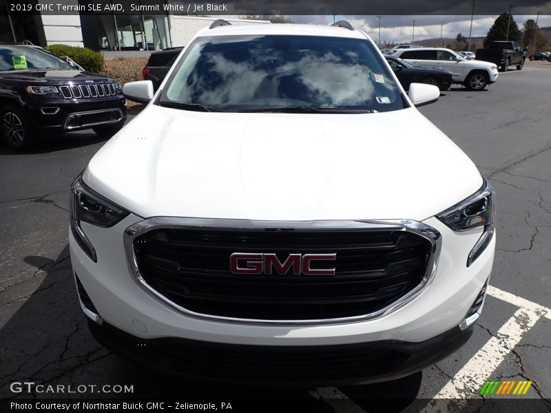 Summit White / Jet Black 2019 GMC Terrain SLE AWD