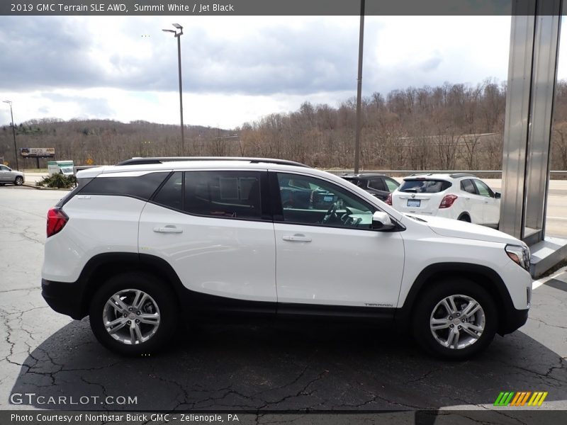 Summit White / Jet Black 2019 GMC Terrain SLE AWD