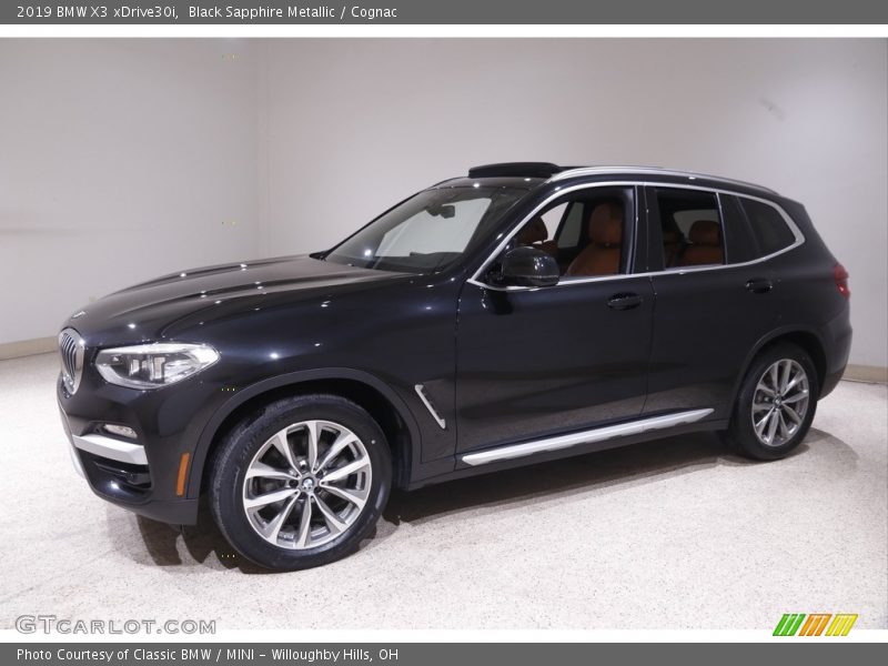 Black Sapphire Metallic / Cognac 2019 BMW X3 xDrive30i