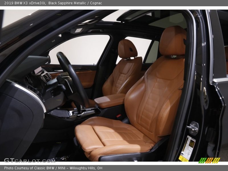 Black Sapphire Metallic / Cognac 2019 BMW X3 xDrive30i