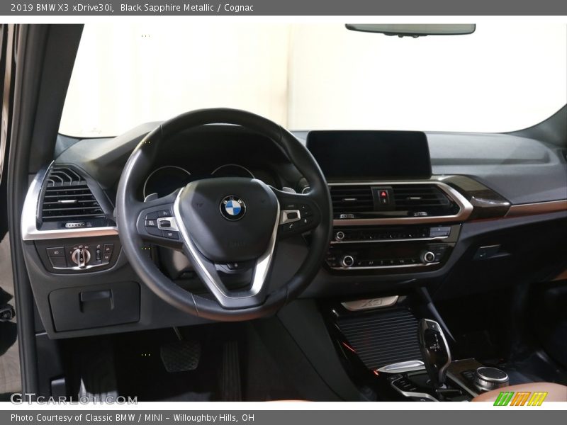 Black Sapphire Metallic / Cognac 2019 BMW X3 xDrive30i