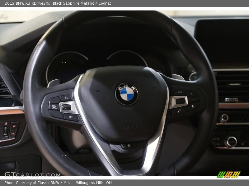 Black Sapphire Metallic / Cognac 2019 BMW X3 xDrive30i