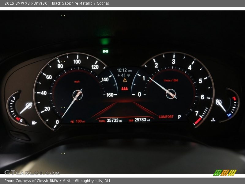 Black Sapphire Metallic / Cognac 2019 BMW X3 xDrive30i