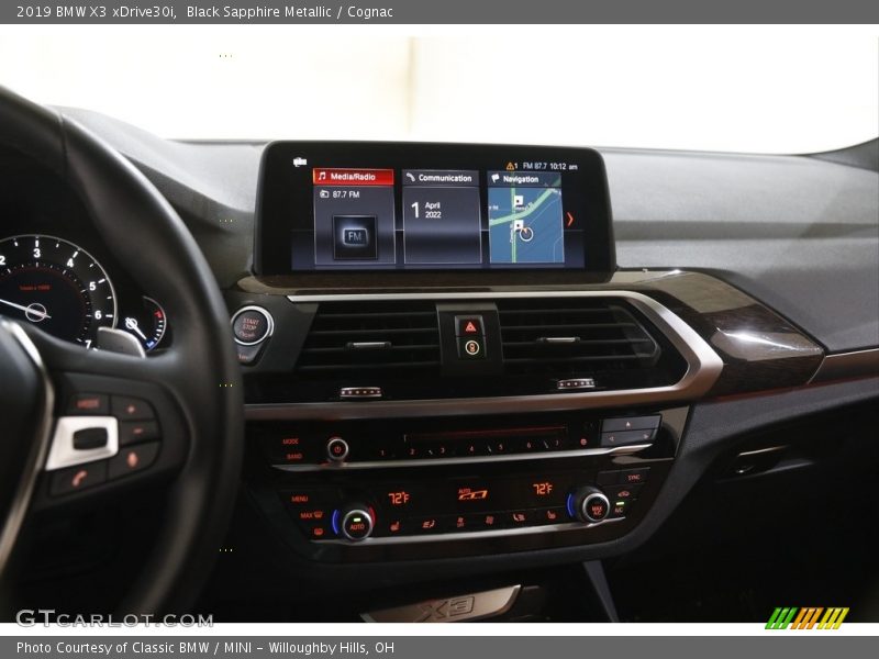 Black Sapphire Metallic / Cognac 2019 BMW X3 xDrive30i