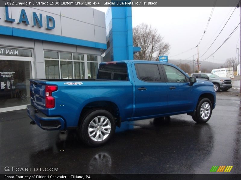 Glacier Blue Metallic / Jet Black 2022 Chevrolet Silverado 1500 Custom Crew Cab 4x4