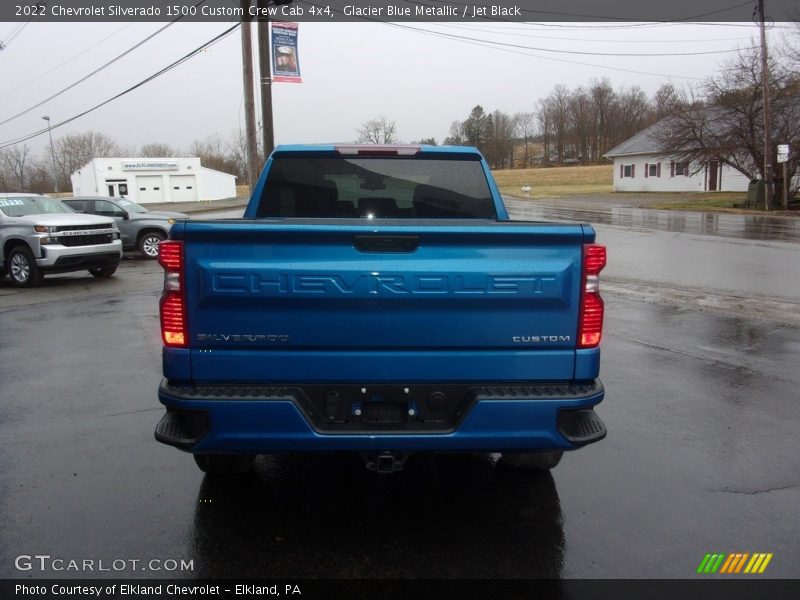 Glacier Blue Metallic / Jet Black 2022 Chevrolet Silverado 1500 Custom Crew Cab 4x4