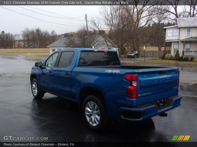 Glacier Blue Metallic / Jet Black 2022 Chevrolet Silverado 1500 Custom Crew Cab 4x4