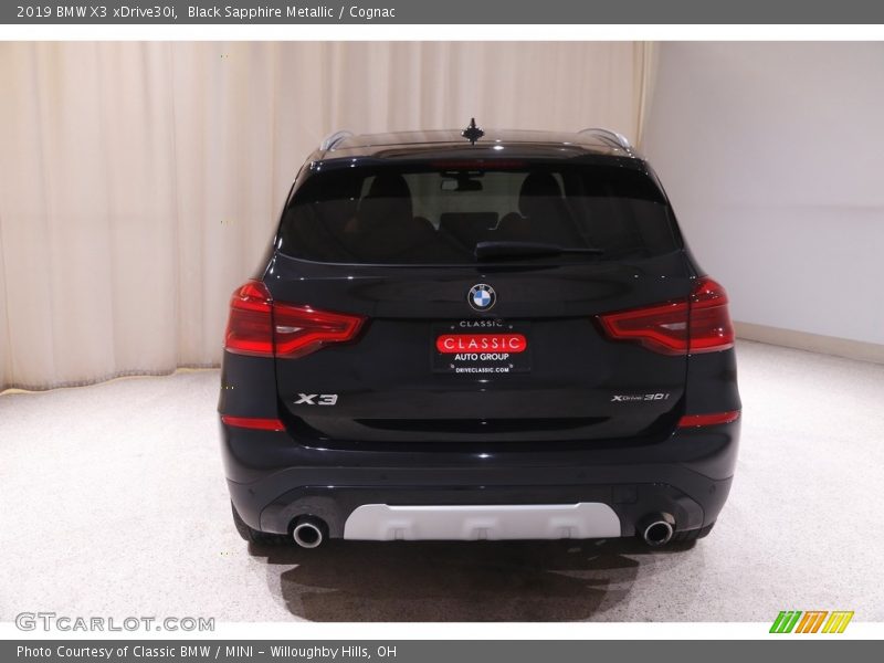 Black Sapphire Metallic / Cognac 2019 BMW X3 xDrive30i