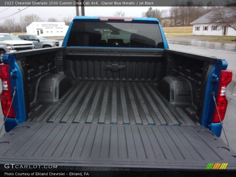 Glacier Blue Metallic / Jet Black 2022 Chevrolet Silverado 1500 Custom Crew Cab 4x4