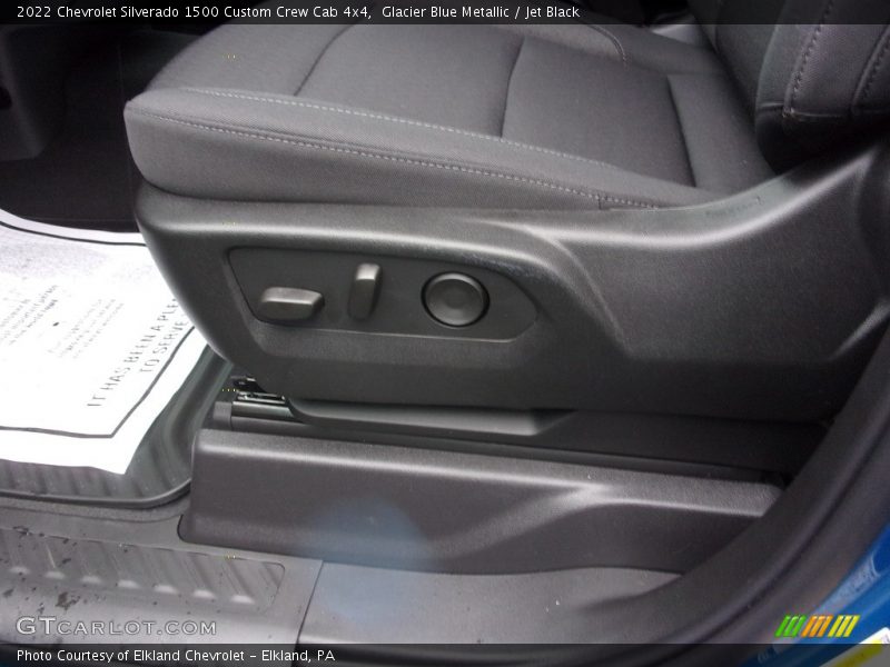 Glacier Blue Metallic / Jet Black 2022 Chevrolet Silverado 1500 Custom Crew Cab 4x4