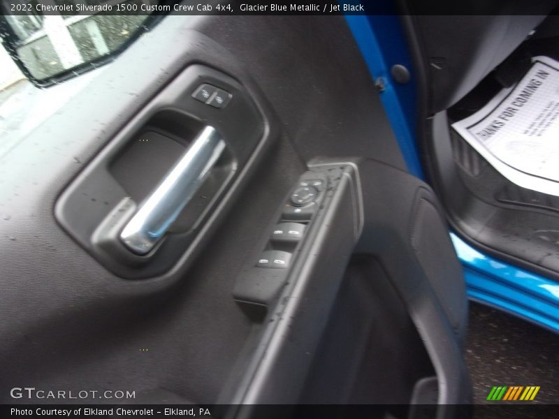 Glacier Blue Metallic / Jet Black 2022 Chevrolet Silverado 1500 Custom Crew Cab 4x4