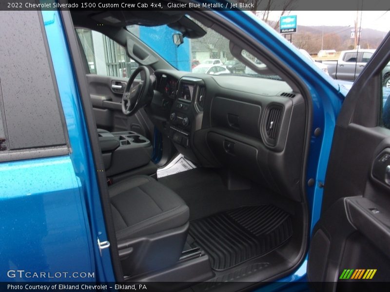 Glacier Blue Metallic / Jet Black 2022 Chevrolet Silverado 1500 Custom Crew Cab 4x4