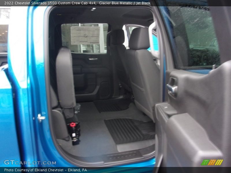 Glacier Blue Metallic / Jet Black 2022 Chevrolet Silverado 1500 Custom Crew Cab 4x4