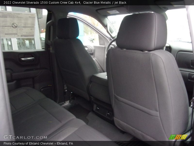 Glacier Blue Metallic / Jet Black 2022 Chevrolet Silverado 1500 Custom Crew Cab 4x4