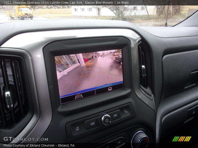 Glacier Blue Metallic / Jet Black 2022 Chevrolet Silverado 1500 Custom Crew Cab 4x4