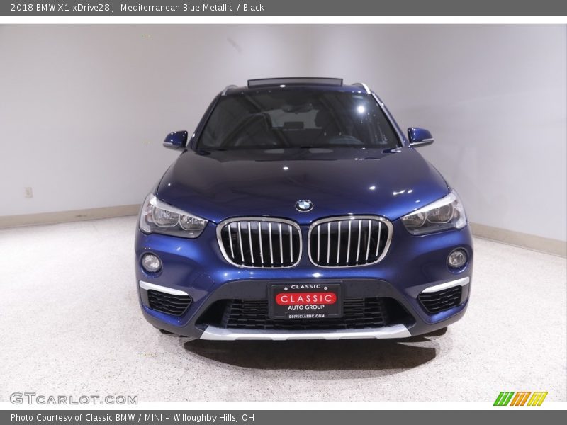 Mediterranean Blue Metallic / Black 2018 BMW X1 xDrive28i
