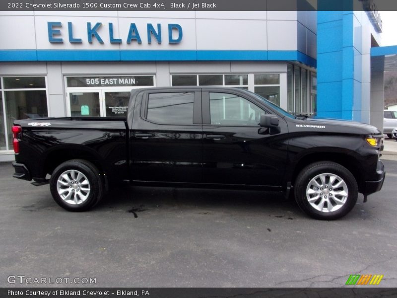 Black / Jet Black 2022 Chevrolet Silverado 1500 Custom Crew Cab 4x4