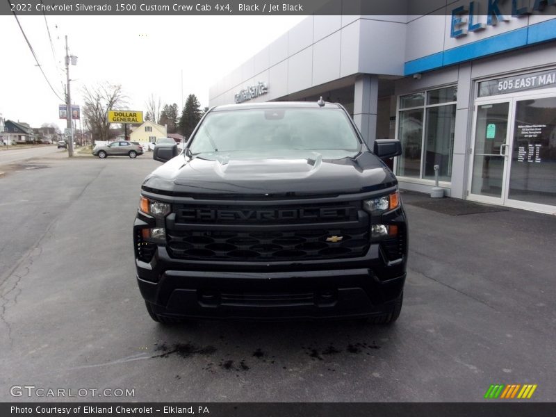 Black / Jet Black 2022 Chevrolet Silverado 1500 Custom Crew Cab 4x4