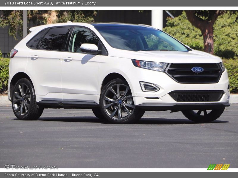 White Platinum / Ebony 2018 Ford Edge Sport AWD