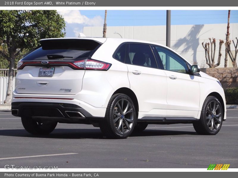 White Platinum / Ebony 2018 Ford Edge Sport AWD