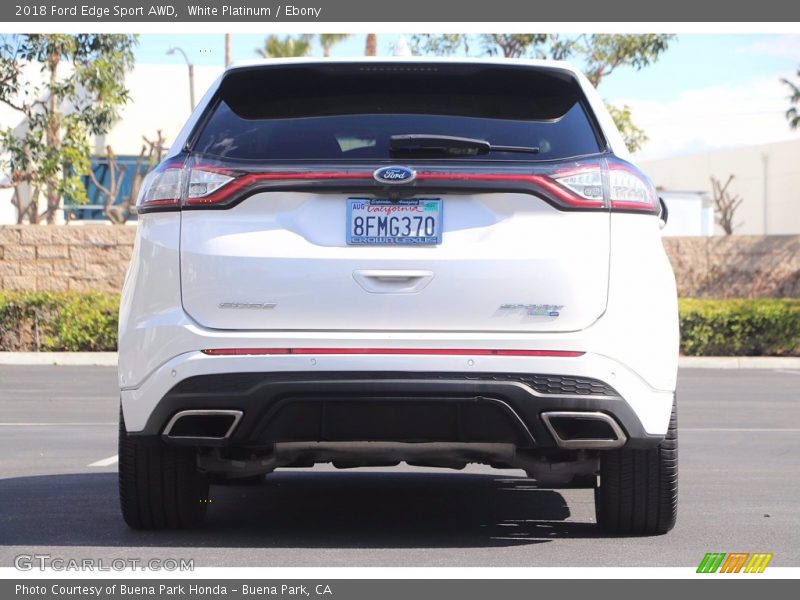 White Platinum / Ebony 2018 Ford Edge Sport AWD