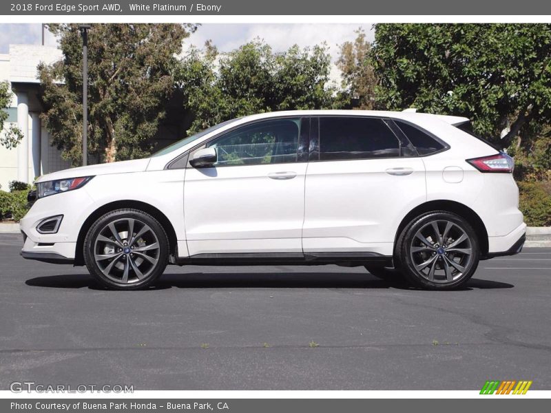 White Platinum / Ebony 2018 Ford Edge Sport AWD