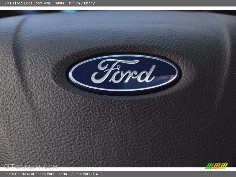 White Platinum / Ebony 2018 Ford Edge Sport AWD