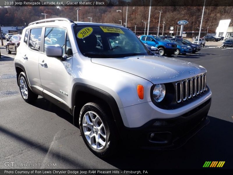 Glacier Metallic / Black 2018 Jeep Renegade Latitude 4x4