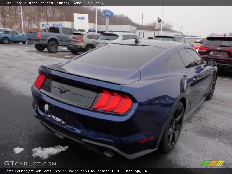 Kona Blue / Ebony 2020 Ford Mustang EcoBoost Fastback